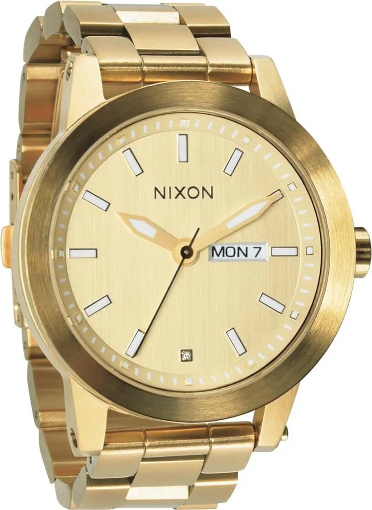 Montre analogique Nixon The Spur All Gold en métal précieux pour Hommes