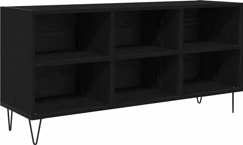 SYFAX™ Mobile TV Rovere Nero 103,5 x 30 x 50 cm Legno multistrato