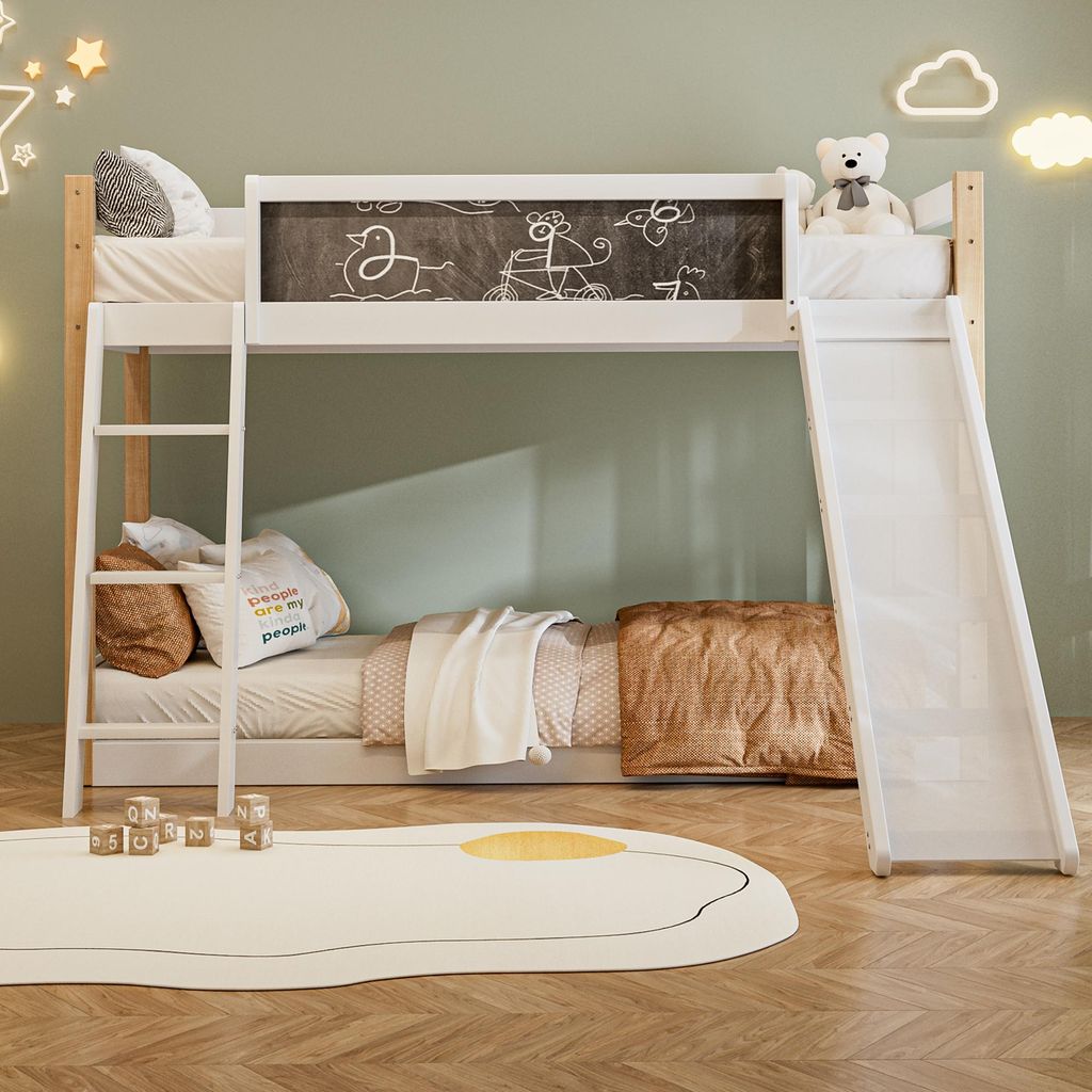 okwish Etagenbett Stockbett 90x200cm mit Treppe und Produktbild 