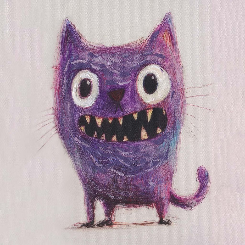 ArtUniverse Leinwandbild Purple Monster 40 x 40 cm Produktbild 