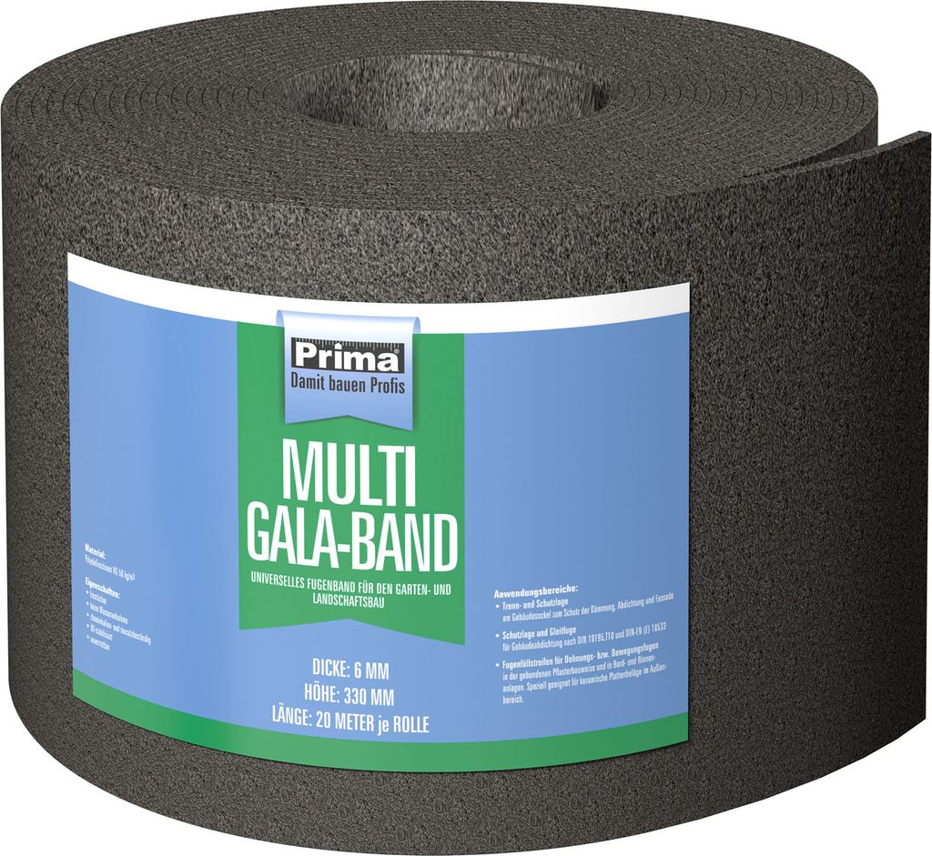 A roll of black foam material with a blue and green label.