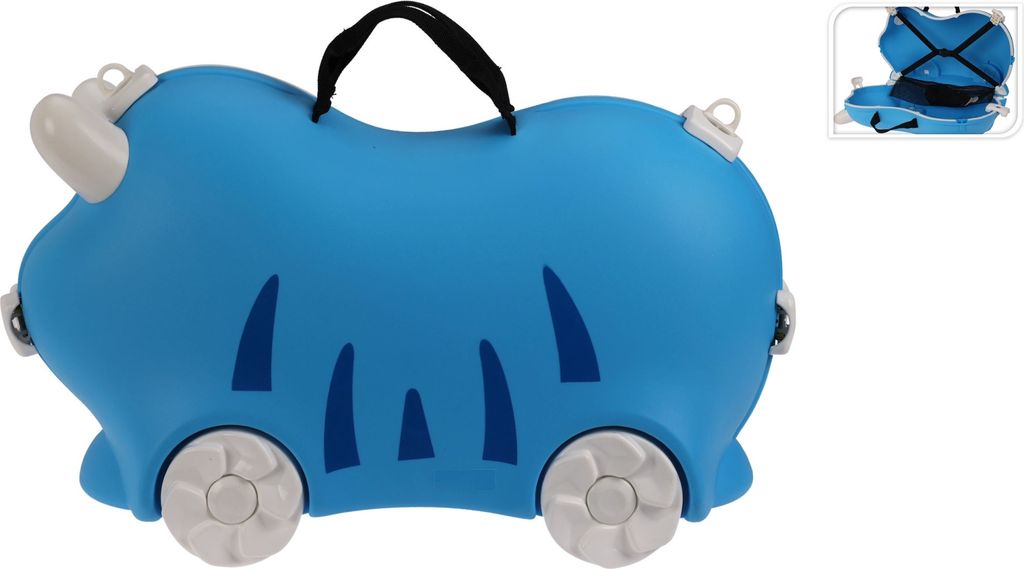 Kinder Reisekoffer Handgepäck Tier-Design Koffer mit Sitzfunktion 18 L Hartschale für Babys & Kleinkinder KinderTrolley für Reisen (52 x 21 x 32...