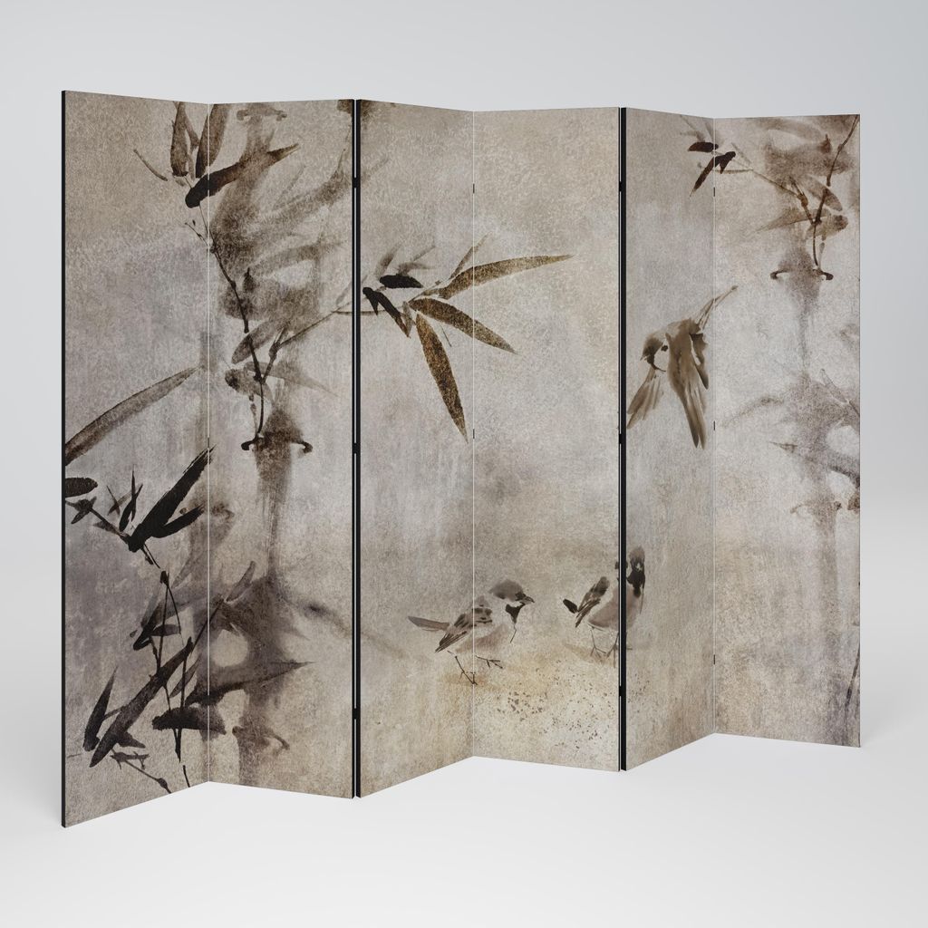 SpaceRebels Paravent Raumteiler - 6-teilig Raumtrenner, Druck 2-Seite - Raumtrenner - Trennwand Wohnung - Room Divider - Spanische Wand Deko Modern...