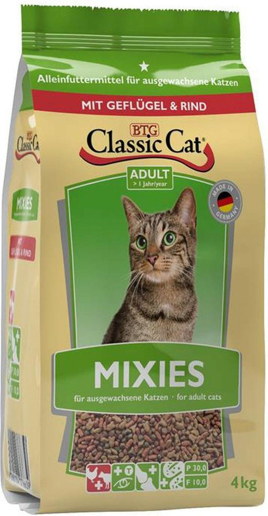 Classic Cat Trockenahrung Mixies mit Geflügel und Rind 4kg Produktbild 