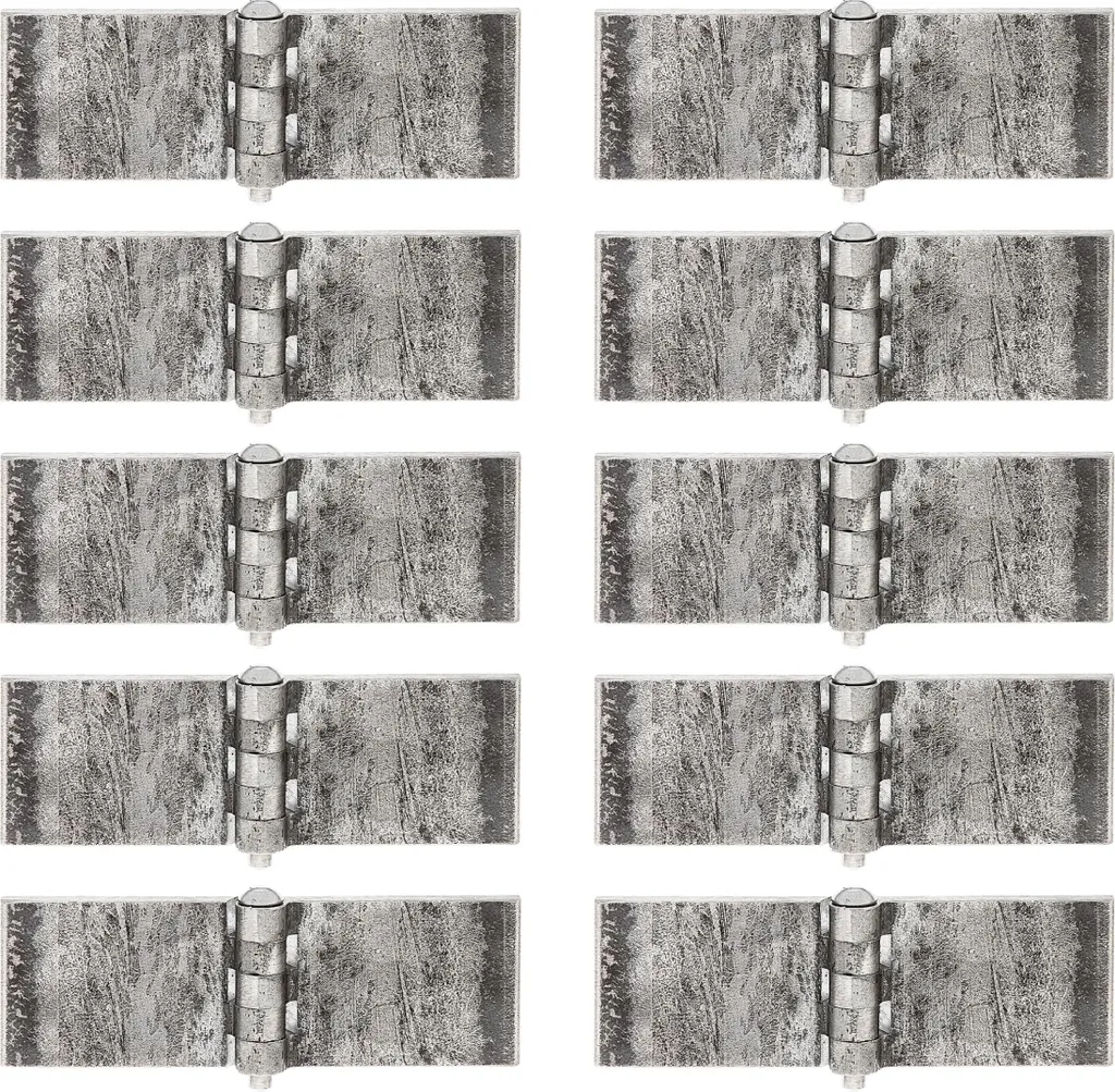 Charnière acier brut 50 x 120 mm Alberts lot de 10 haute résistance