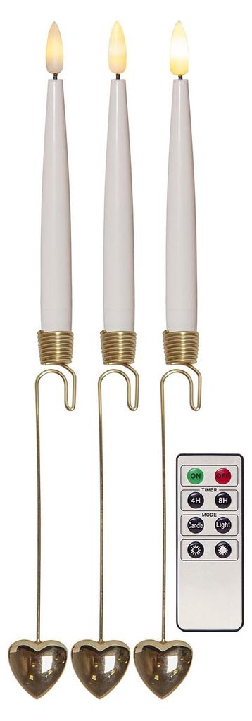 Star Trading 003-44 Candele a stelo LED "Flame", 8 pezzi Immagine del prodotto 