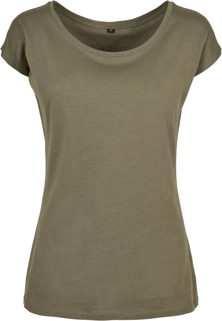 Build Your Brand Basic - T-shirt a collo largo per donna Immagine del prodotto 