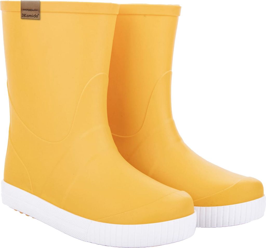 3Kamido GoStyle Gummistiefel - sehr stylische und elegante Kindergummistiefel Gelb 33/34