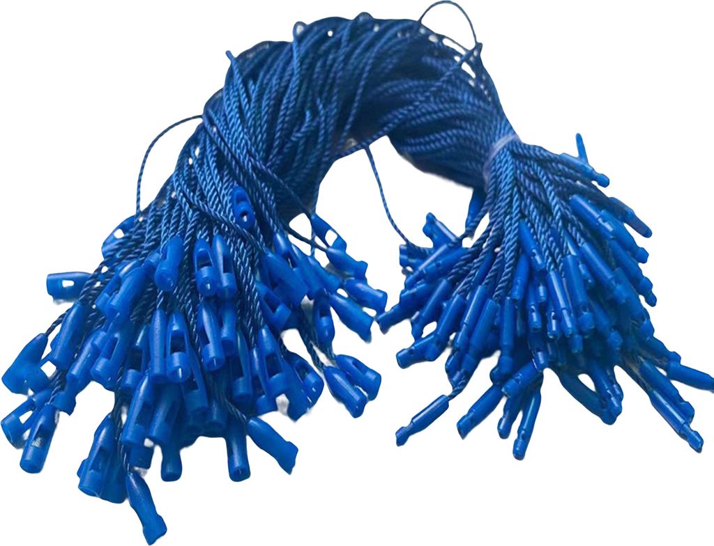 100pcs hängen Tags-Strings fest Tränenfeindlichkeit Kleider-Tag-Seile mit Befestigungsmittelhaken täglich Gebrauch-Blau