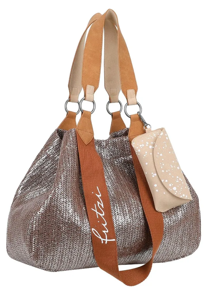 Sac cabas édition limitée effet paille tressée bronze Izzy Medium - 2