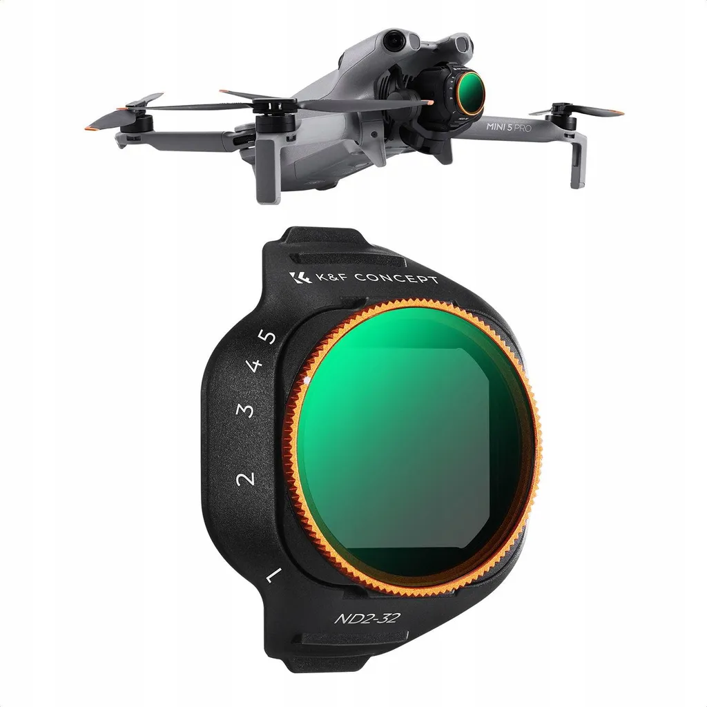 Filtre ND2-ND32 pour DJI Mini 5 Pro - K&F Concept Verre AGC KF02.0003