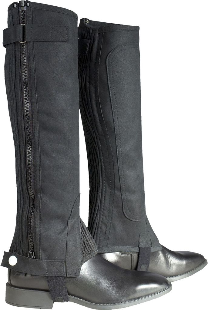 Horze Amara Chaps für Kinder, Schwarz, S/W