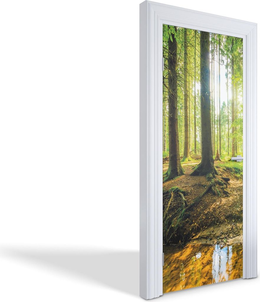 Wandtattoos Türen Selbstklebende Wandsticker Türtapeten - Waldbach - 75 x 205 cm