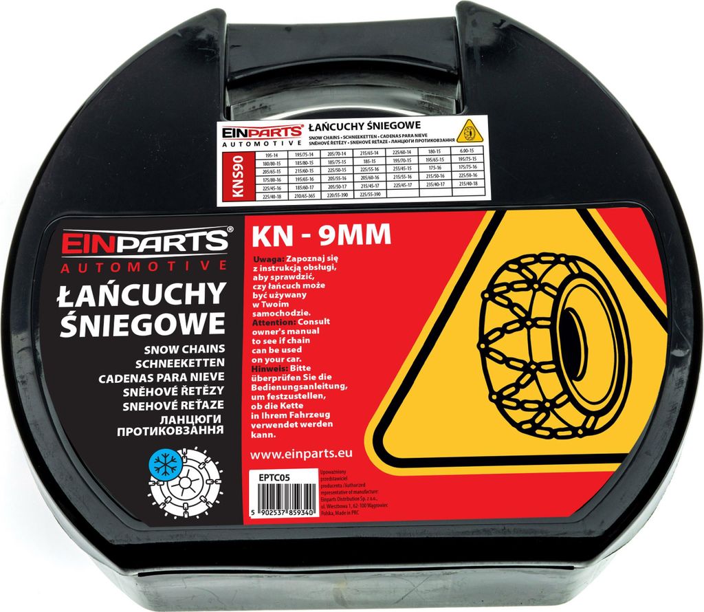 Schneeketten für Räder/Reifen 1418 Zoll KNS90 ÖNorm 9mm 2 Stück