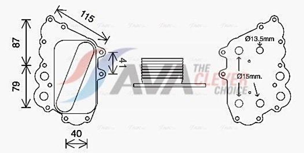 AVA COOLING SYSTEMS MS3713 Ölkühler Motoröl passend für MERCEDES-BENZ A-Klasse (W169) B-Klasse (W245)
