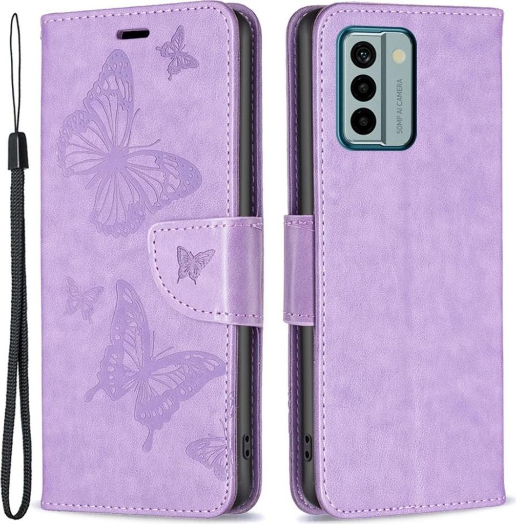 Nokia G22 Hülle - Coverup Schmetterlinge Klapphülle - Lila Produktbild 