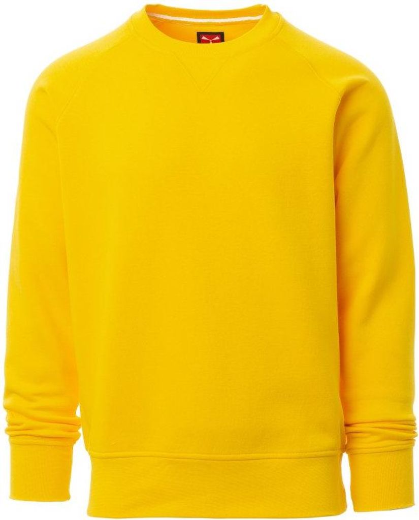 PAYPER Sweatshirt MISTRAL+ Herren Rundhals-Pullover – Hoher Baumwollanteil (70/30), Raglanärmel, V-Naht, 300 g/m² gelb 5XL