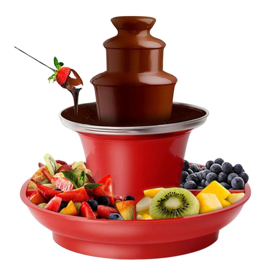 Schokoladen fondue brunnen, 3 etagen, spiral brunnen ohne pumpe, edelstahl, geeignet für schokolade, käse, butter, saucen