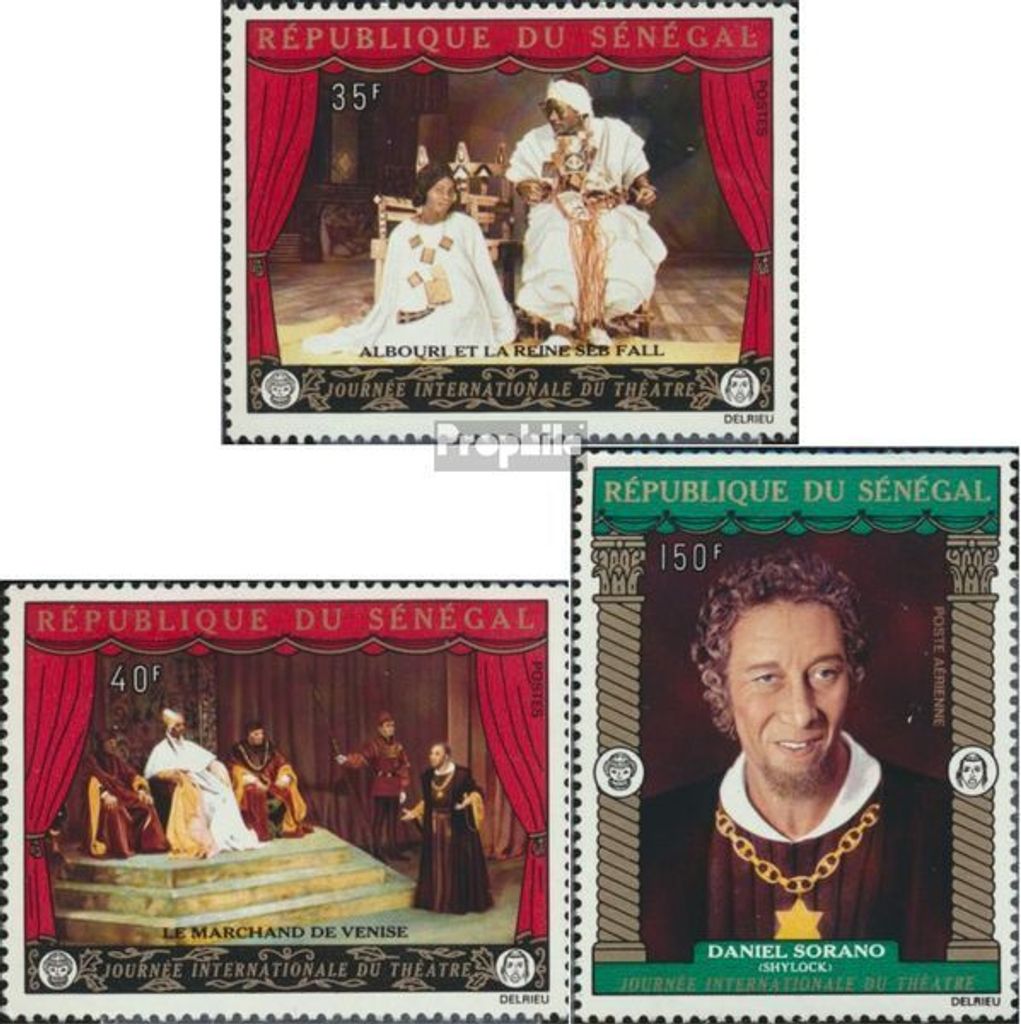 Briefmarken Senegal 1972 Mi 484-486 (kompl.Ausg.) postfrisch Theatertag