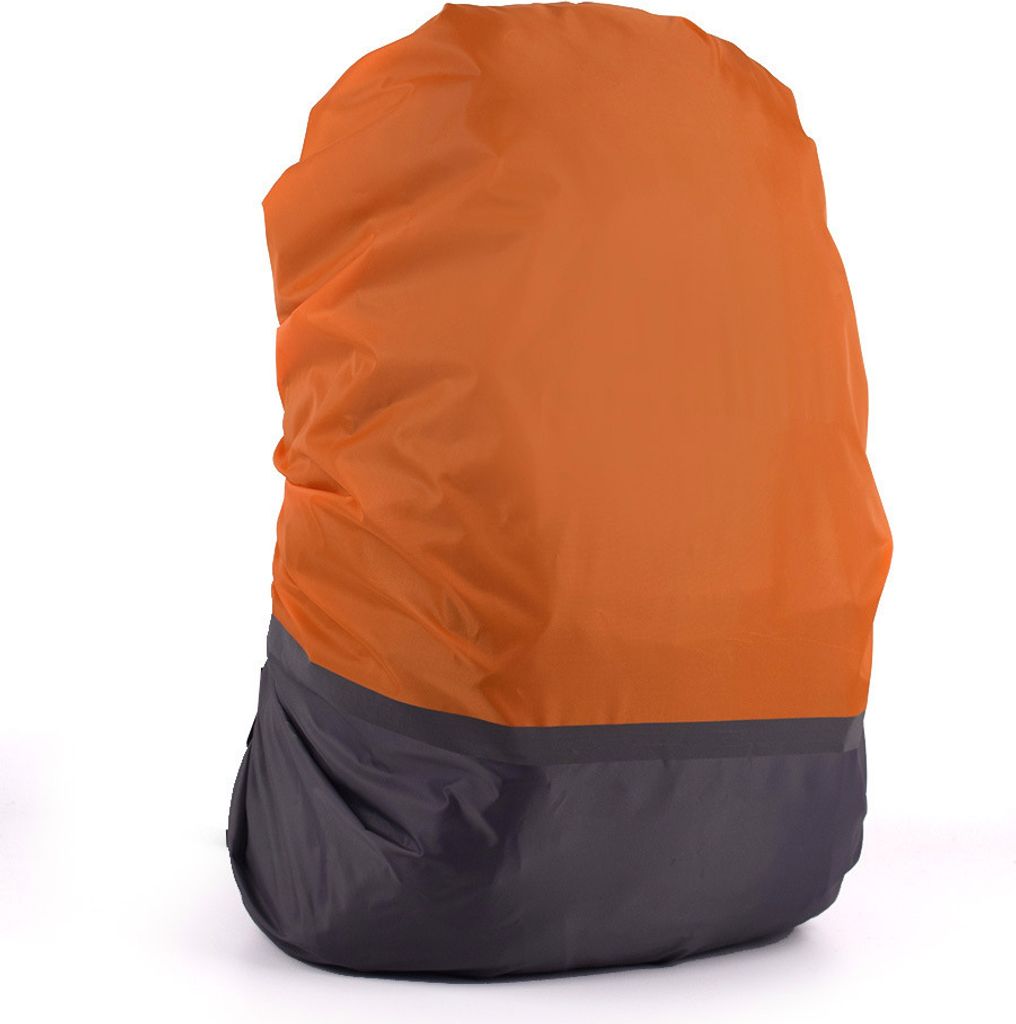 INF Reflektierende wasserdichte Rucksackhülle L Zweifarbig Orange und Grau