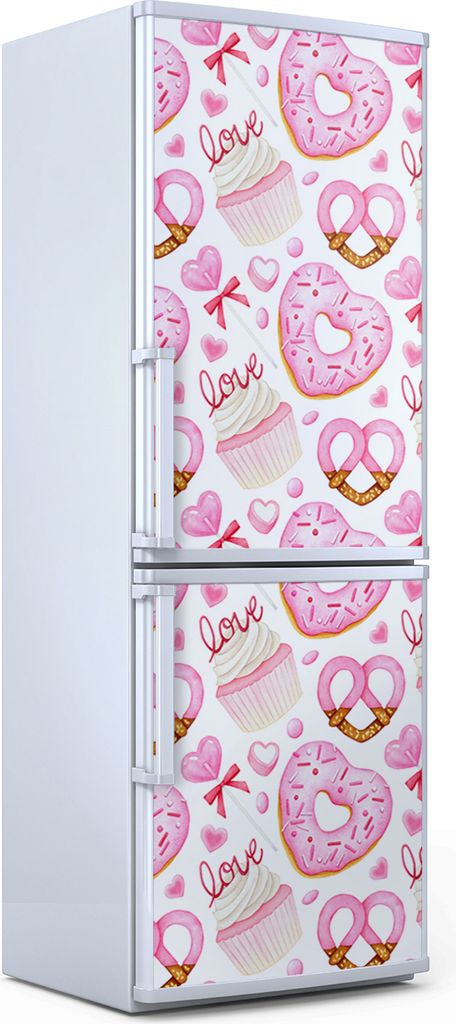Magnete Dekorative - 70 cm x 190 cm - Küche - Magnetmatte Kühlschrankmagnete - Donut Muffin Brezel Lutscher