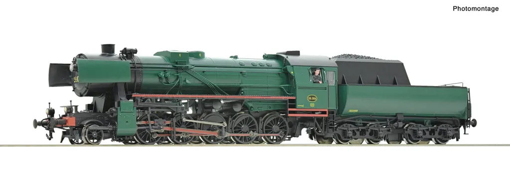 Locomotive vapeur SNCB Roco 70043 : modèle HO haute adhérence PluX16