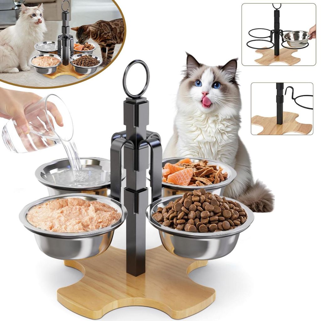 Katzennapf Erhöht Futternapf Katze - Futternäpfe Katzen, Produktbild 