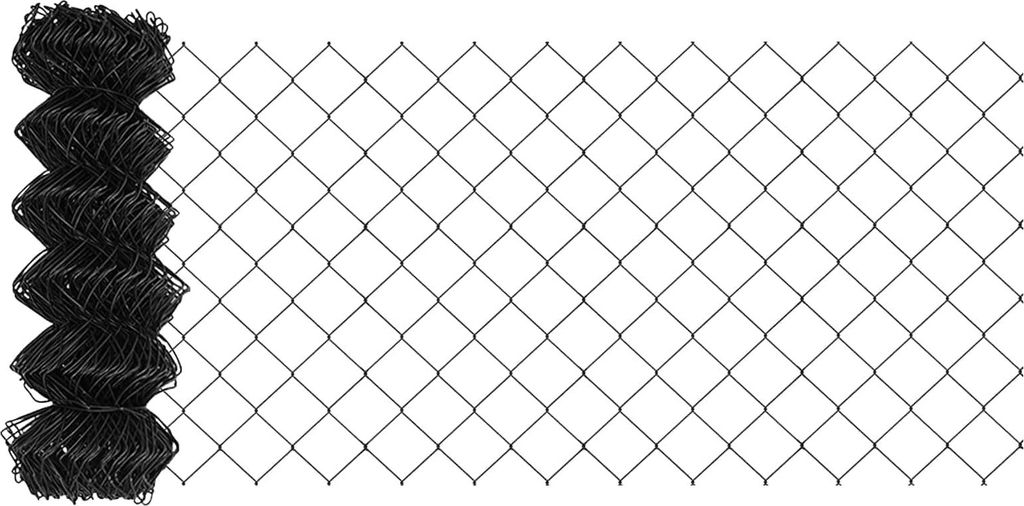"2026 Aktion"Kettenzaun Grau 25x0,4 m Stahl NEU541273 - Metallzäune