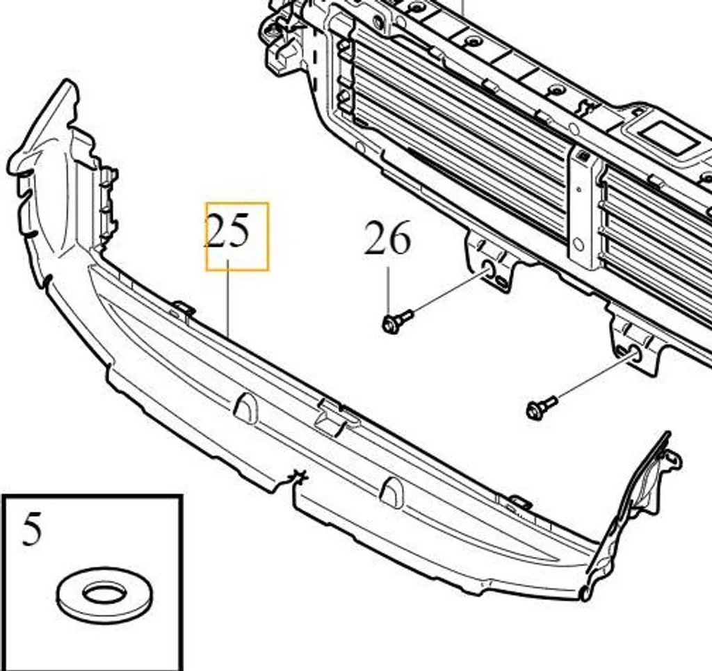 Deflettore Aria Anteriore Volvo S60 III V60 V60CC II OE 31455483 - 1