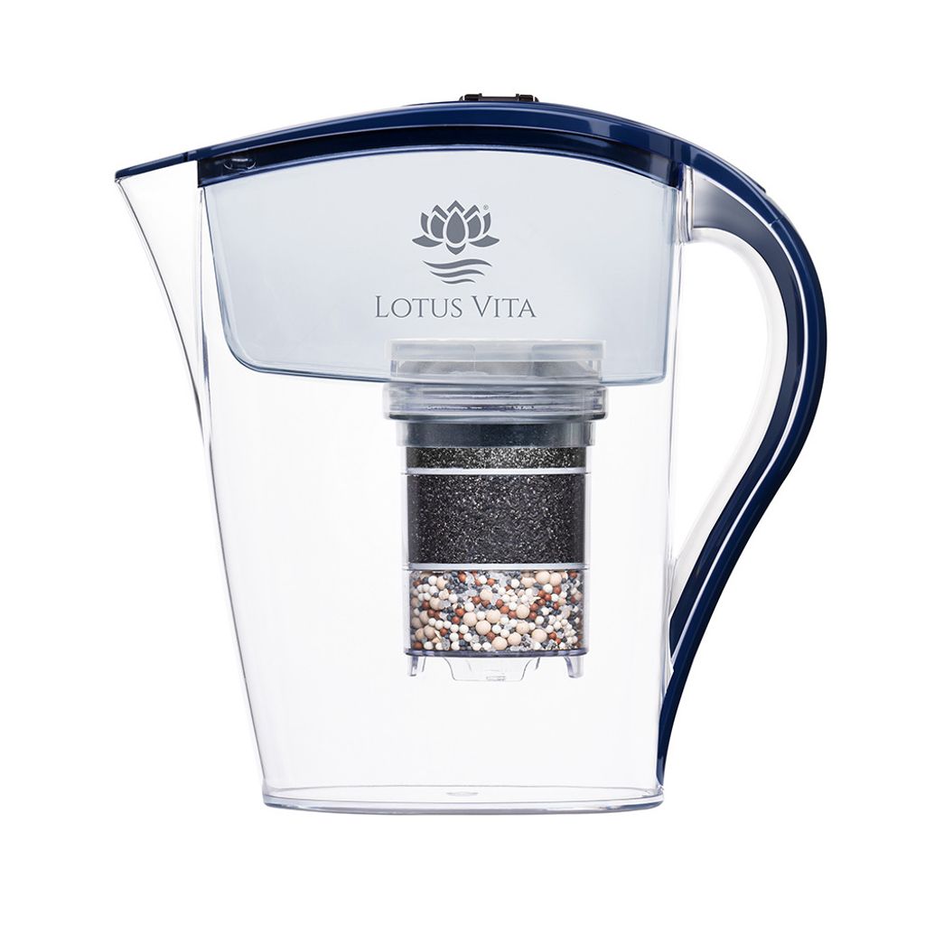 Lotus Vita Wasserfilter Kanne Family 1,8L - Blau - Natura Produktbild 