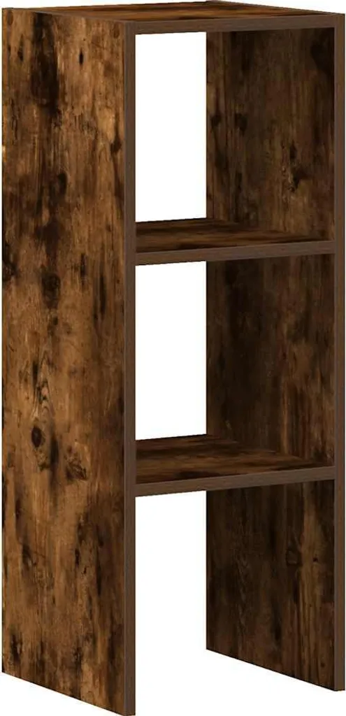 Libreria impilabile in rovere affumicato 30x30x80 cm materiale a base di legno