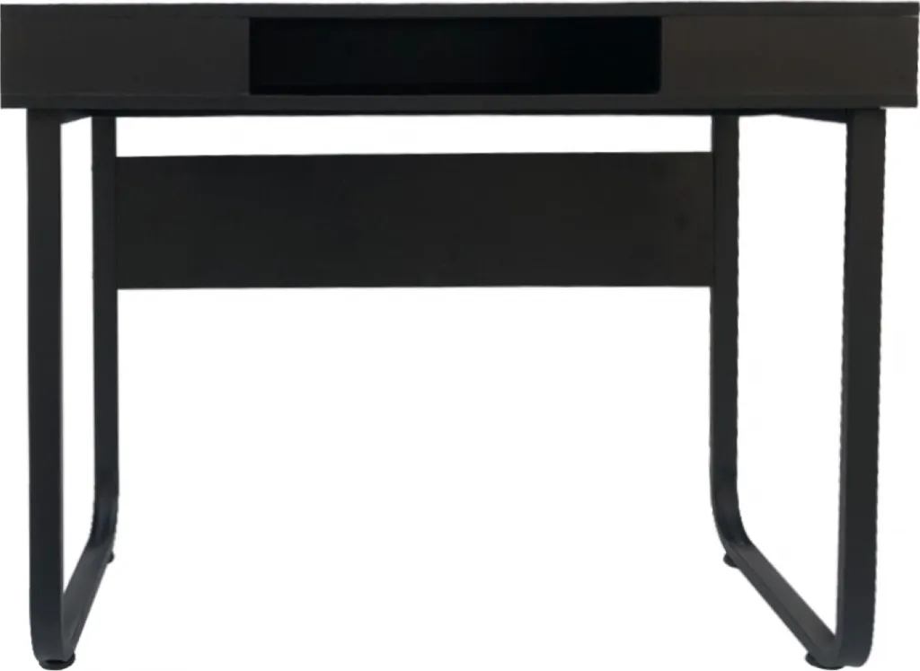 Petit bureau industriel Tough métal noir et plateau bois 100cm design