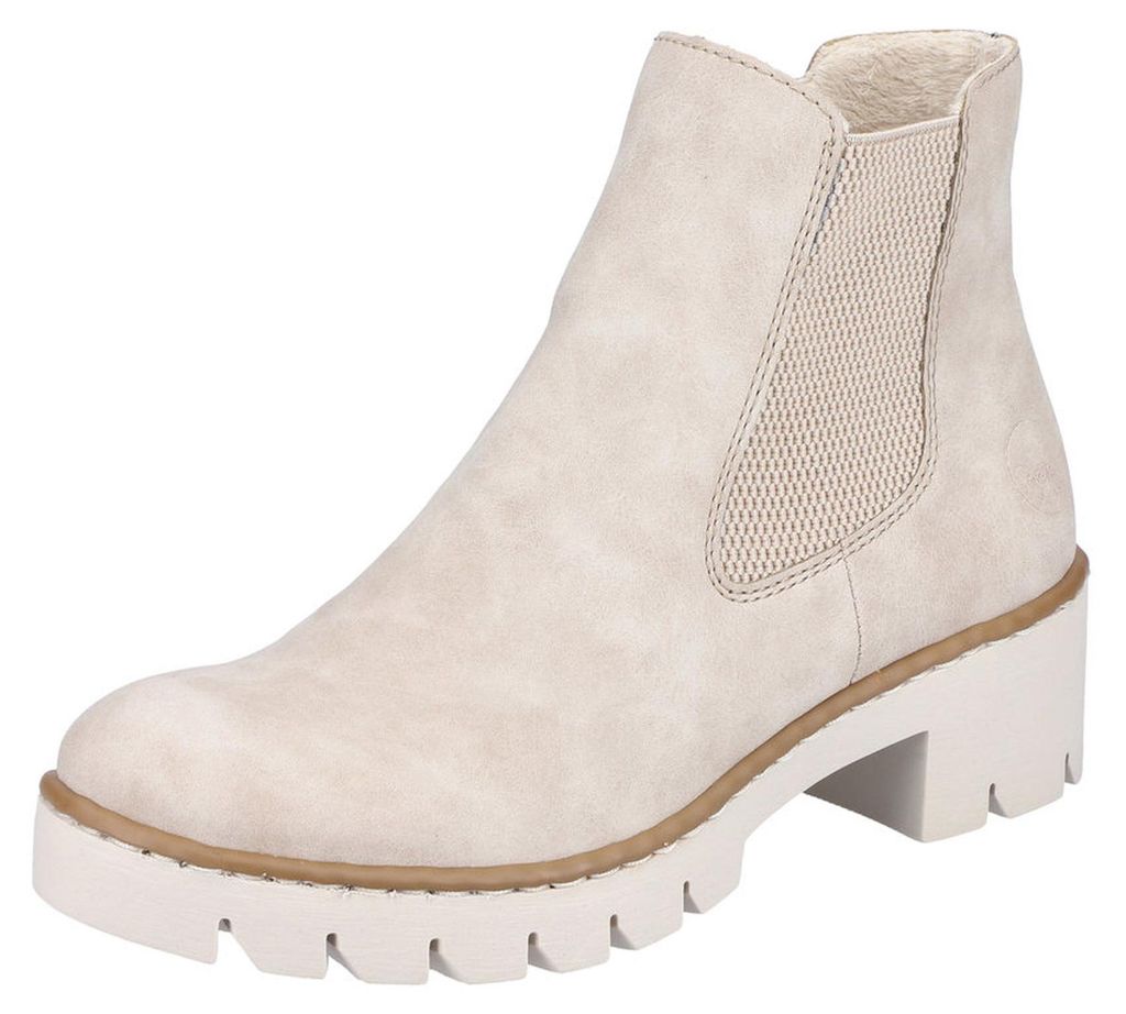 Rieker Chelsea Boots Ladies Synthetic Leather Beige Obrázok produktu 