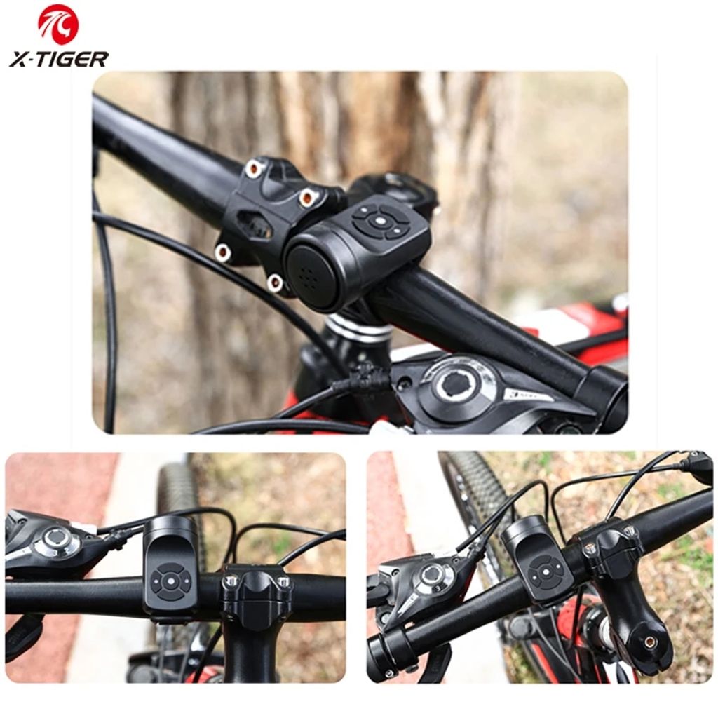 Elektrische Fahrradklingel, 125 dB Diebstahlalarm, laute elektronische  Fahrradhupe, 4 Klangmodi, wiederaufladbarer USB-Akku, wasserdichte Hupe,  leistungsstarke MTB-Fahrradklingel für Erwachsene.