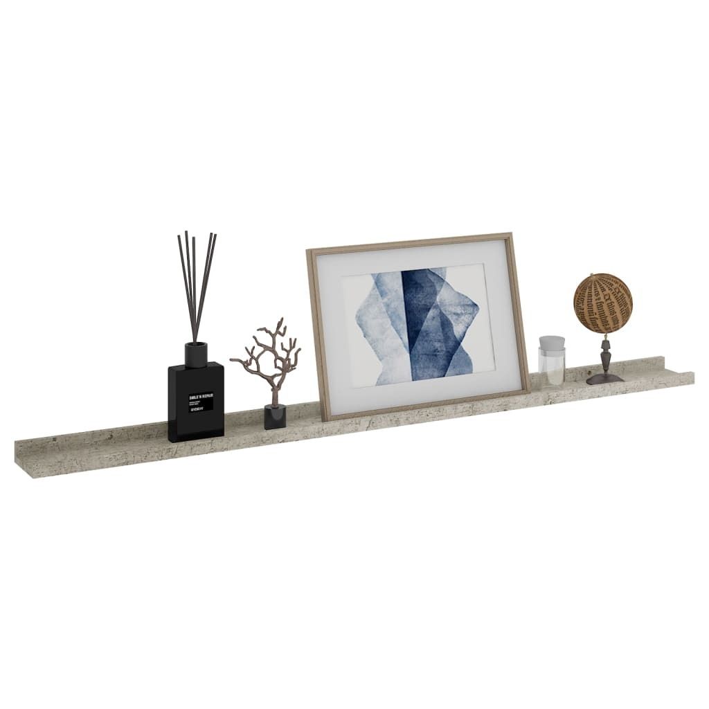 "2026 Aktion"Wandregal, 2er Set,bis zu 10 kg - Schweberegal schlichte Design - Hängeregal - Betongrau 115x9x3 cm DEMöbel 9762568