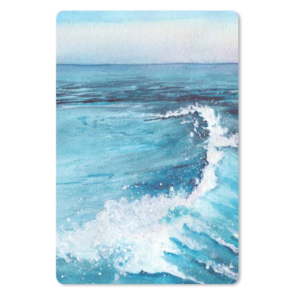 MuchoWow® Mauspad Mousepad Meer - Golf - Aquarell 40x60 cm Produktbild 