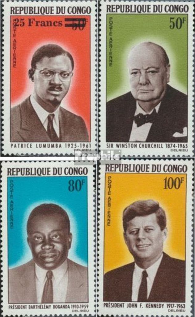 Briefmarken Kongo (Brazzaville) 1965 Mi 71-74 (kompl.Ausg.) postfrisch Staatsmänner