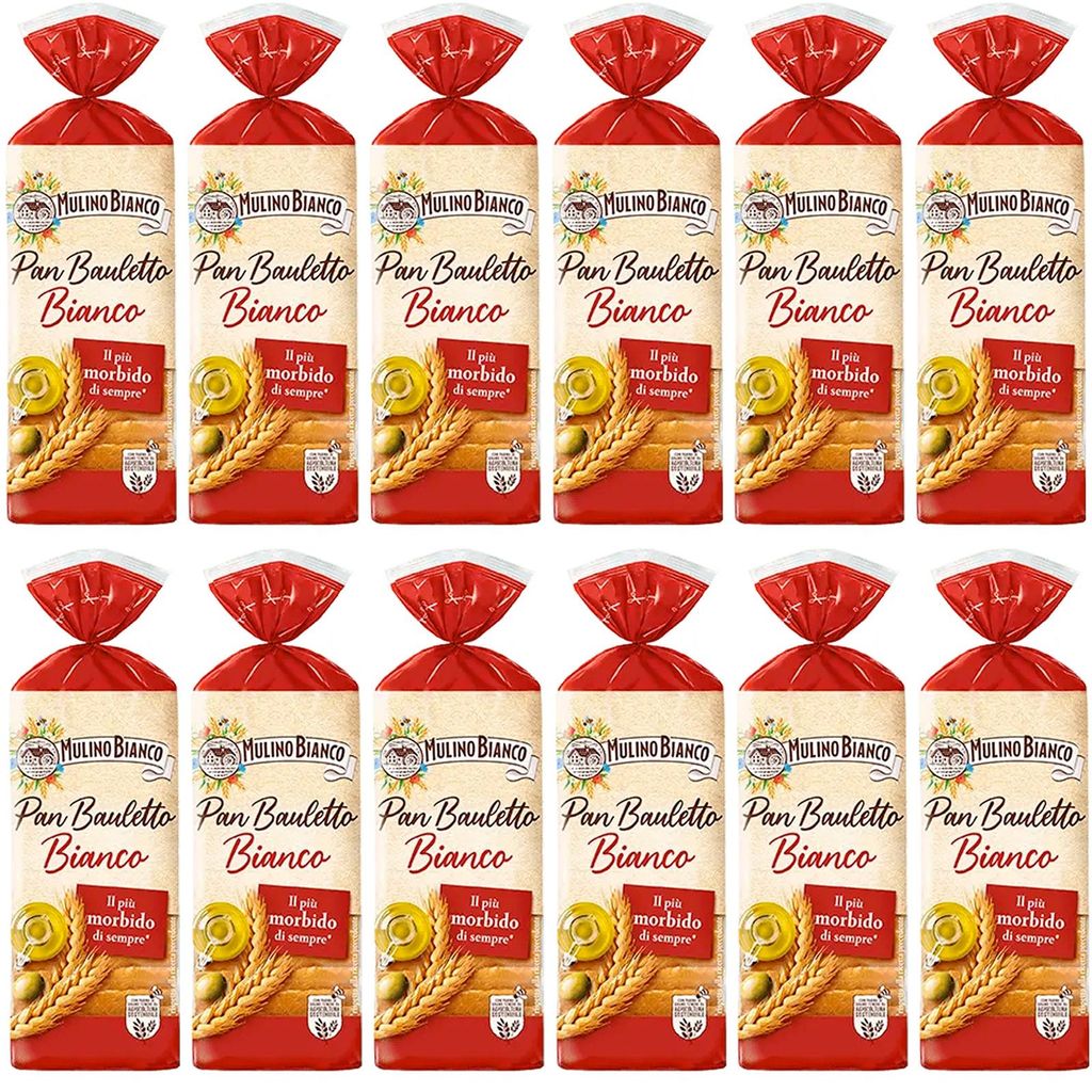 12x Mulino Bianco Pan Bauletto Bianco Toastbrot Toast Weiß Produktbild 