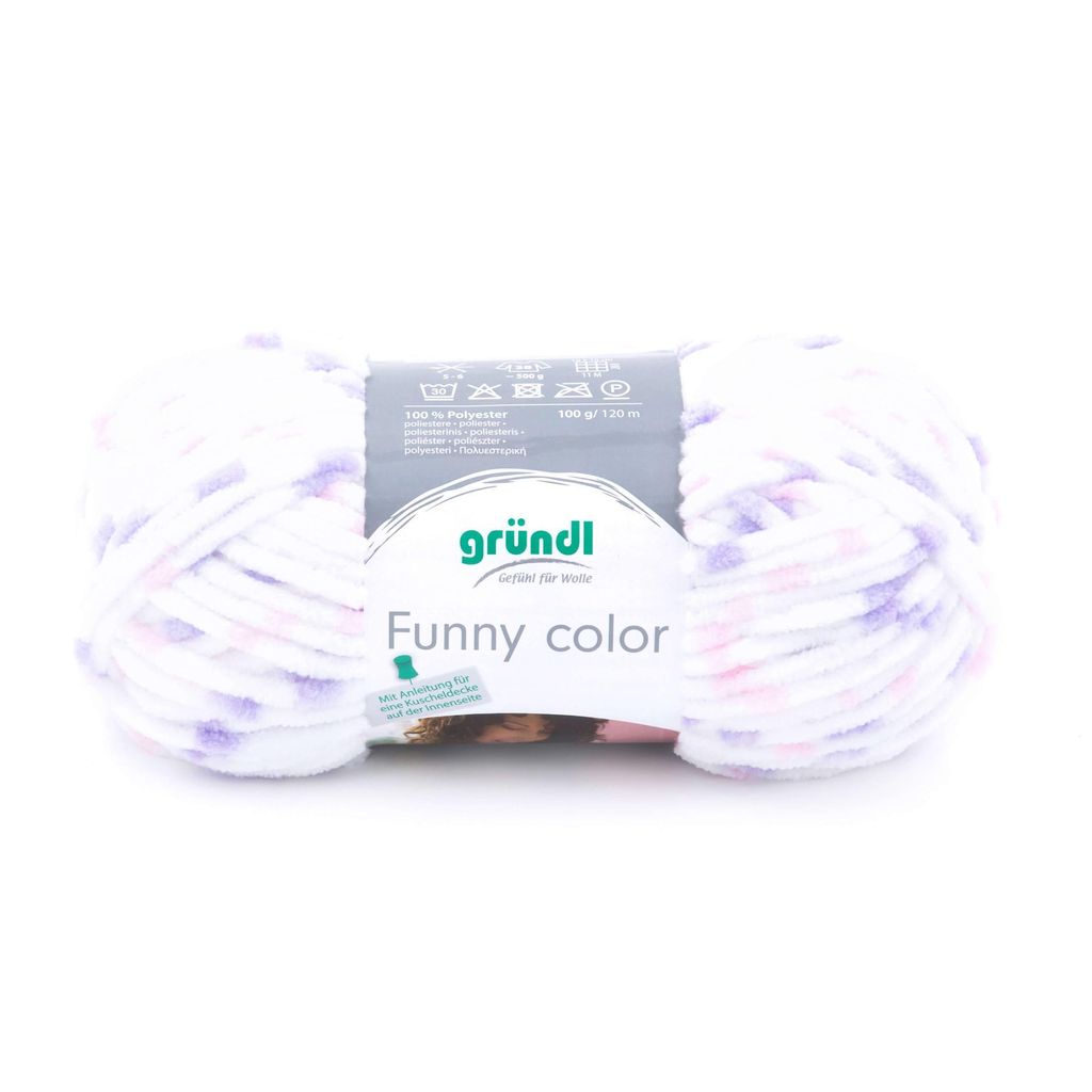Gründl Funny Color, Chenillegarn,Babywolle,100g/120m,100% Produktbild 