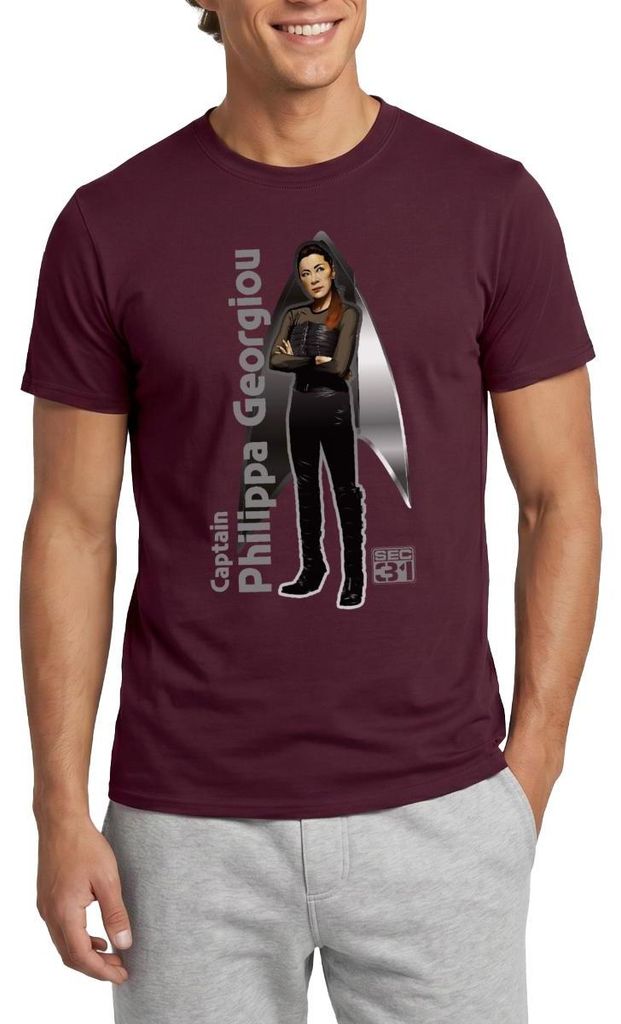Spreadshirt Star Trek Discovery Captain Philippa Georgiou Männer T-Shirt, 3XL, Ziegelrot