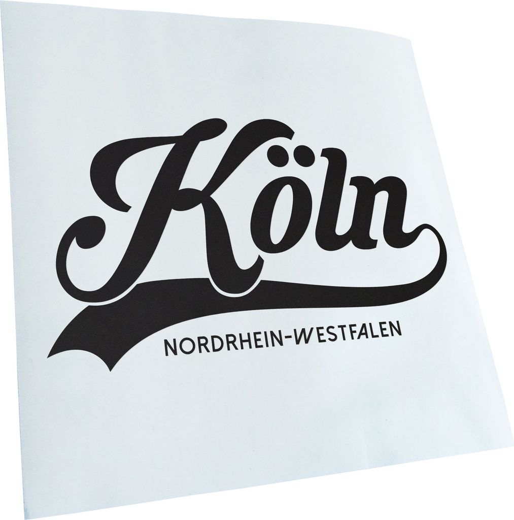 Kiwistar - Autoaufkleber - Köln Nordrhein-Westfalen - Mattschwarz - 50x29cm - Aufkleber für Auto, Laptop, Fahrrad, LKW, Motorrad mehrfarbig JDM D...