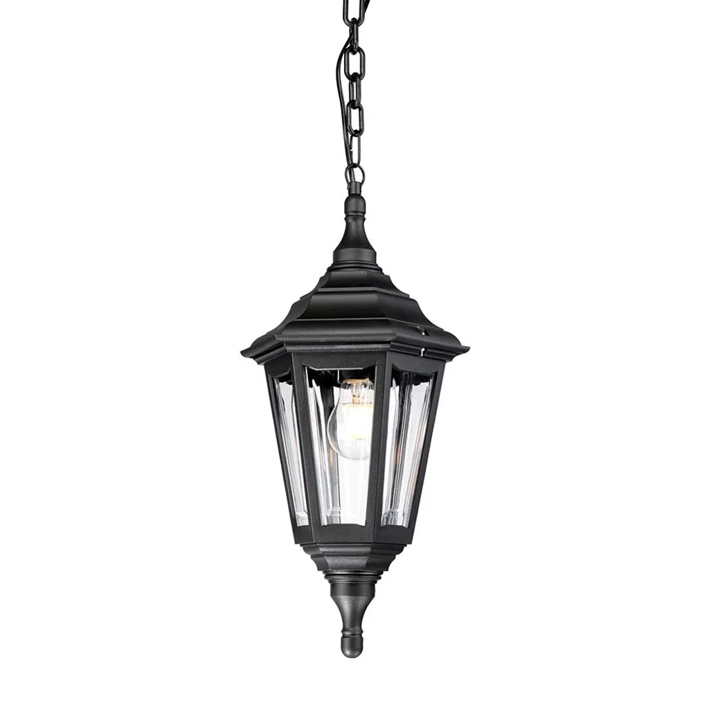Luminaire suspendu terrasse Kinsale Elstead Noir - Éclairage de Jardin