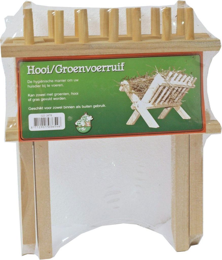 Futterraufe aus Holz, 23 cm Länge, für Kleintiere wie Kaninchen und Meerschweinchen