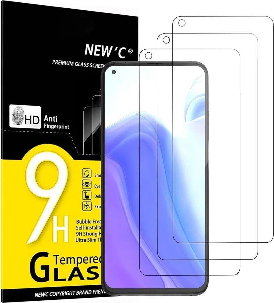 Vetro di protezione per Xiaomi Mi 10T 5G, 10T Pro 5G, confezione da 3
