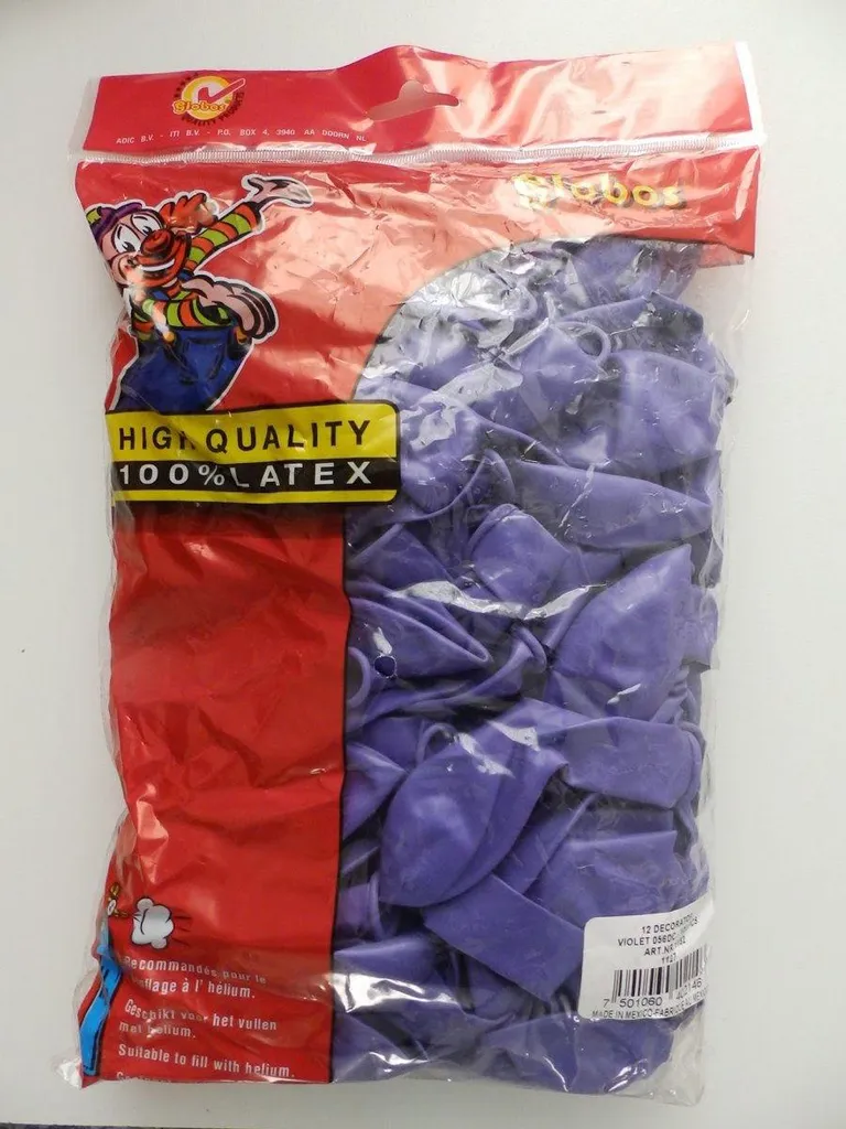 Lot de 100 ballons violets 30cm pour décoration de fête air et hélium