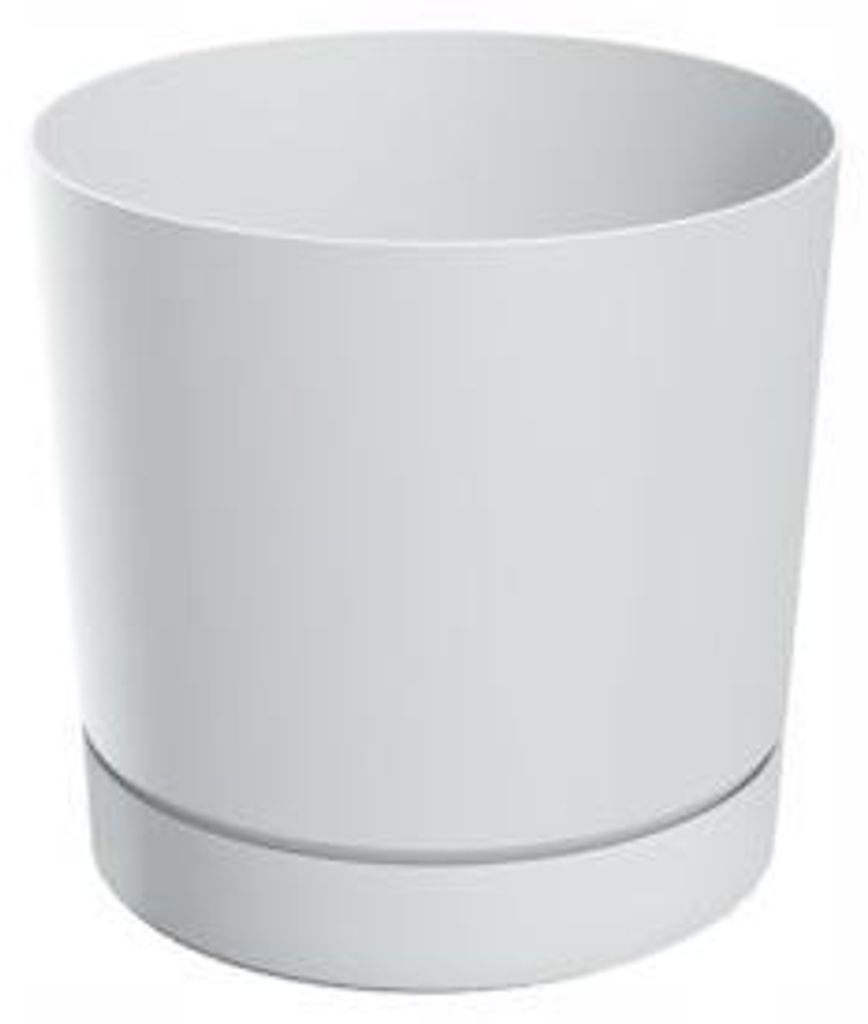 Doniczka z podstawkiem biała TUBO P DPOP240-S449 Zdjęcie produktu 