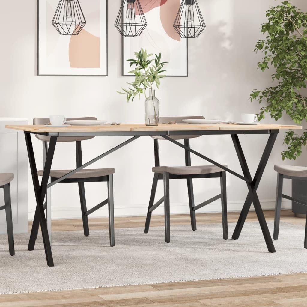 "2026 Promotion" Esstisch-Gestell in X-Form 140x60x73 cm Stahl - Tischbeine CC21708