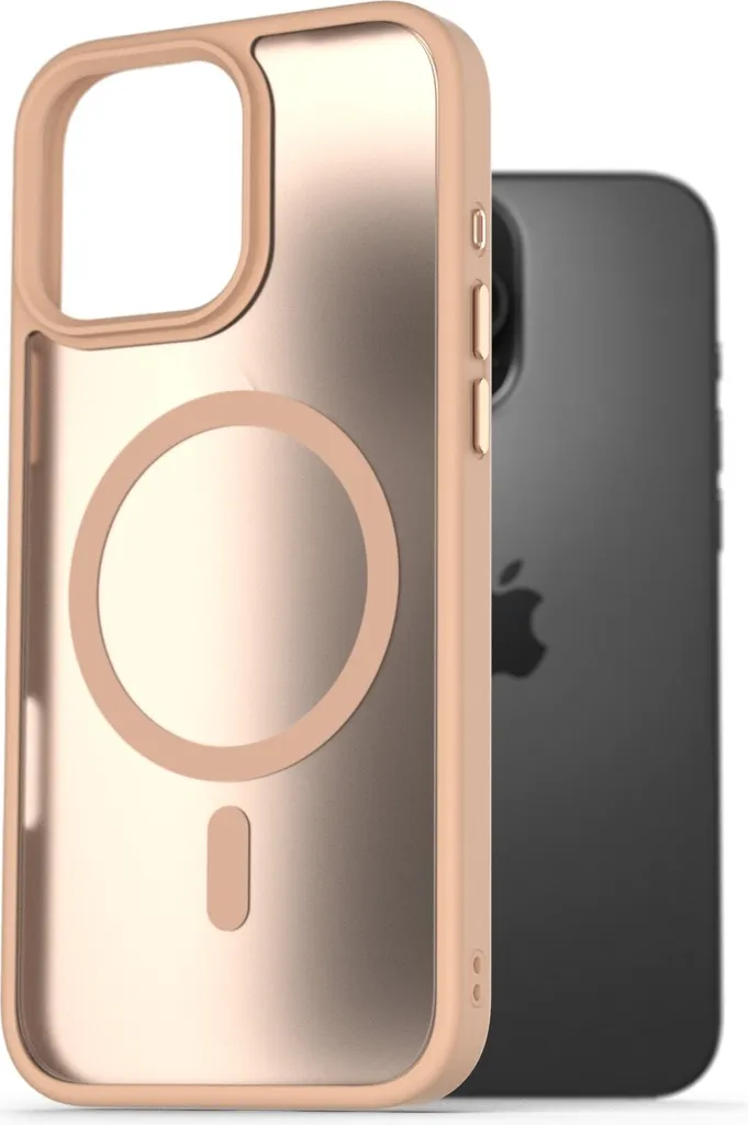 Coque AlzaGuard Matte pour iPhone 16 Pro Max jaune sable MagSafe