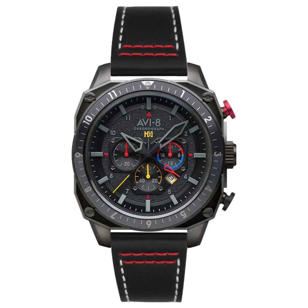 Montre Homme Double Fuseau AVI-8 Hawker Hunter AV-4100-04 Bracelet Cuir