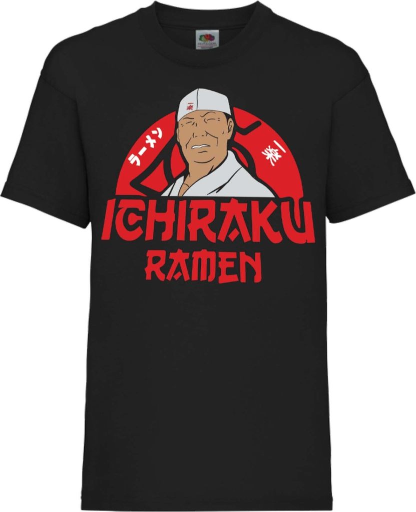 Kinder T-Shirt Naruto Ichiraku Ramen, 5-6 Jahr - 116 / Schwarz